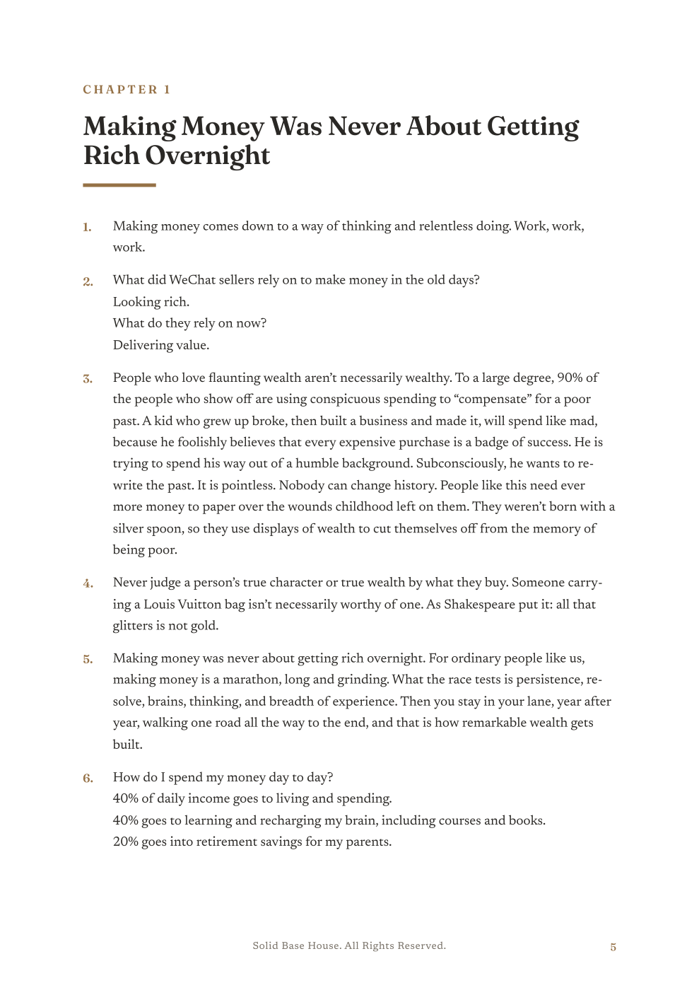 The opening page of chapter one